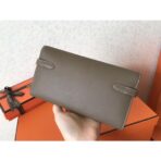HERM Kelly Classic Long Wallet In Taupe - Image 7