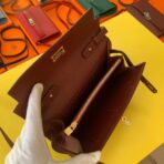 HERM Kelly Classique To Go Wallet In Bordeaux - Image 5