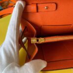 HERM Kelly Classique To Go Wallet In Orange - Image 7