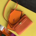 HERM Kelly Classique To Go Wallet In Orange