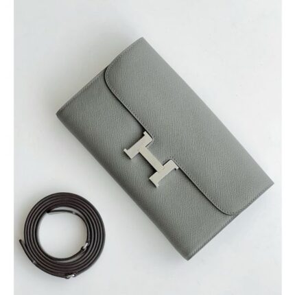 HERM Constance To Go Wallet in Gris Meyer