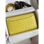 HERM Constance To Go Wallet in Lime Ostrich - Image 2