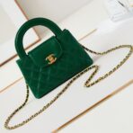 CC KELLY MINI 19 SHOPPING BAG IN GREEN FOREST CALFSKIN - Image 2