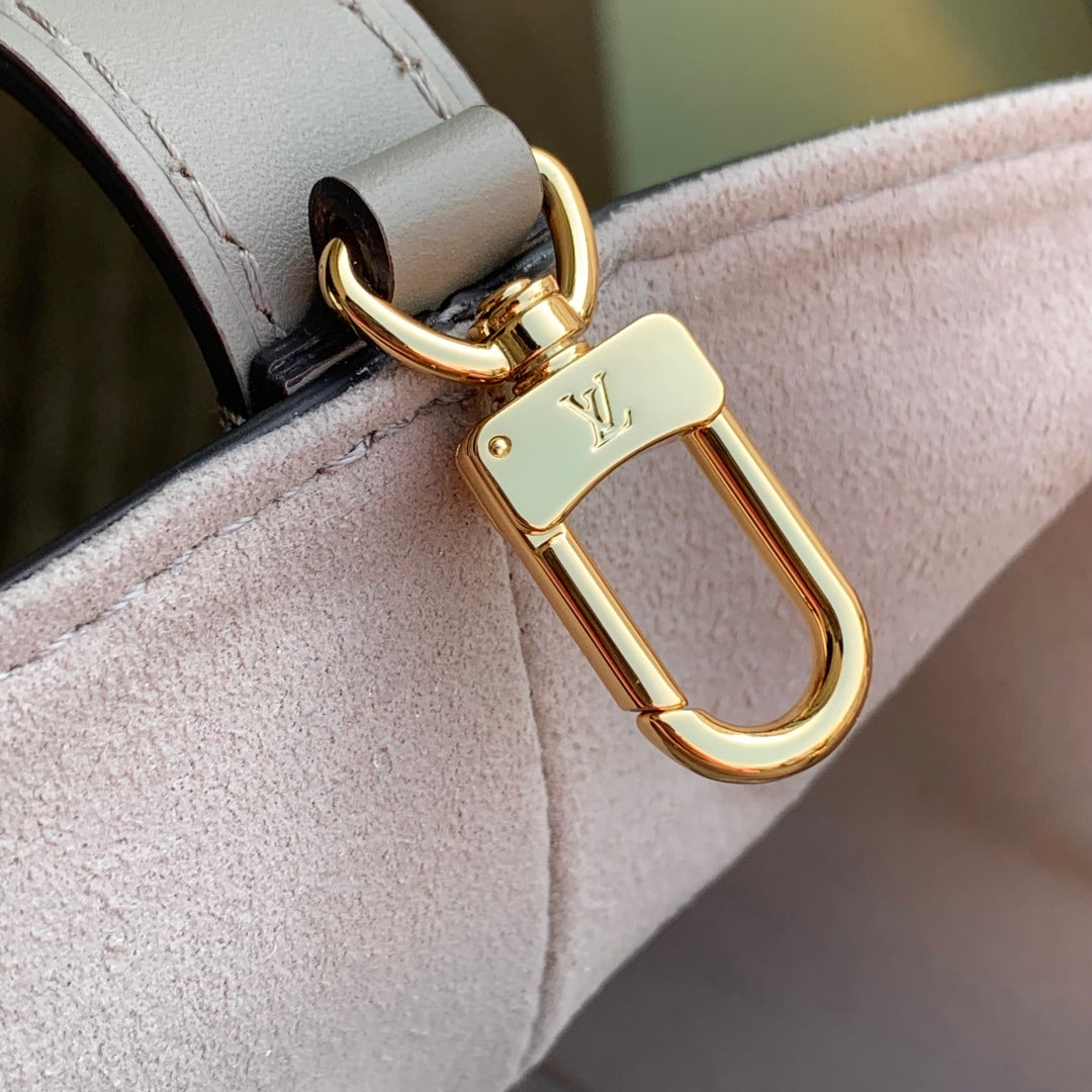 ALL IN BB BAG 18 IN TOURTERELLE GREY AND CREAM EMBOSSED COWHIDE - Image 8