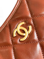 HOBO BAG 22 IN RED BROWN SHINY CALFSKIN GOLD HARDWARE - Image 7