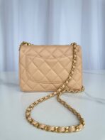 CC SMALL 20 FLAP BAG IN BUFF CREAM CALFSKIN - Image 5