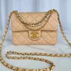 CC SMALL 20 FLAP BAG IN BUFF CREAM CALFSKIN - Image 2