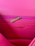 CC SMALL 20 FLAP BAG IN DEEP PINK CALFSKIN - Image 6