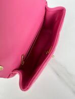 CC SMALL 20 FLAP BAG IN DEEP PINK CALFSKIN - Image 7