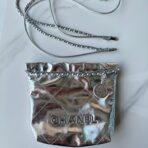 CC MINI 20 BAG IN SILVER METALLIC LAMBSKIN - Image 2
