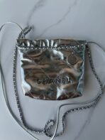CC MINI 20 BAG IN SILVER METALLIC LAMBSKIN - Image 3