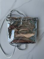 CC MINI 20 BAG IN SILVER METALLIC LAMBSKIN - Image 4
