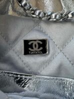 CC MINI 20 BAG IN SILVER METALLIC LAMBSKIN - Image 6