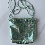 CC MINI 20 BAG IN SEA GREEN METALLIC LAMBSKIN - Image 2