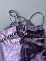 CC MINI 20 BAG IN VIOLET PURPLE METALLIC LAMBSKIN - Image 8