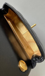 Mini Flap Bag 17cm Black Lamskin Gold Hardware - Image 9
