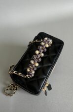 CC Vanity Case Pearl 17cm Black Lambskin Gold hardware - Image 8