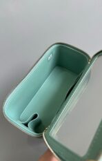 CC Vanity Case Pearl 17cm Aqua Blue Lambskin Gold hardware - Image 10