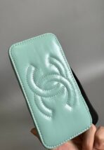 CC Vanity Case Pearl 17cm Aqua Blue Lambskin Gold hardware - Image 6
