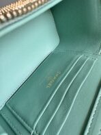 CC Vanity Case Pearl 17cm Aqua Blue Lambskin Gold hardware - Image 7