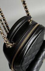 CC MINI 18 BACKPACK BLACK CAVIAR LIGHT GOLD HARDWARE - Image 6
