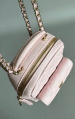 CC MINI 18 BACKPACK PINK CAVIAR LIGHT GOLD HARDWARE - Image 3