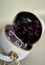 CC MINI 18 BACKPACK WHITE CAVIAR LIGHT GOLD HARDWARE - Image 9