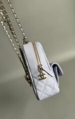 CC MINI 18 BACKPACK WHITE CAVIAR LIGHT GOLD HARDWARE - Image 4