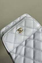 CC MINI 18 BACKPACK WHITE CAVIAR LIGHT GOLD HARDWARE - Image 6