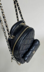 CC MINI 18 BACKPACK BLACK LAMBSKIN LIGHT GOLD HARDWARE - Image 3