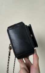 CC MINI 18 BACKPACK BLACK LAMBSKIN LIGHT GOLD HARDWARE - Image 8