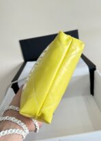 CC HOBO MINI 20CM YELLOW WHITE LAMBSKIN - Image 6