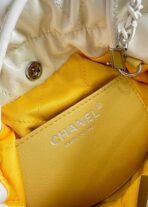 CC HOBO MINI 20CM YELLOW WHITE LAMBSKIN - Image 9