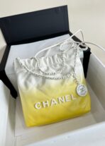 CC HOBO MINI 20CM YELLOW WHITE LAMBSKIN - Image 3