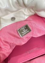 CC HOBO MINI 20CM PINK WHITE LAMBSKIN - Image 5