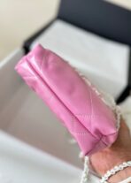 CC HOBO MINI 20CM PINK WHITE LAMBSKIN - Image 7