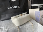 CC 20 BAG IN WHITE CALFSKIN GOLD HARDWARE - Image 9