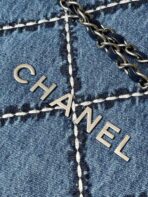 CC MEDIUM 37 CROSSBODY BAG IN BLUE DENIM WITH CHAIN - Image 6