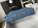CC LARGE 42 CROSSBODY BAG IN BLUE DENIM WITH CHAIN - Image 10
