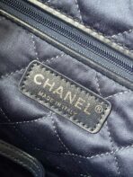 CC LARGE 42 CROSSBODY BAG IN BLUE DENIM WITH CHAIN - Image 8