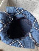 CC MINI 20 CROSSBODY BAG IN BLUE DENIM WITH CHAIN - Image 9