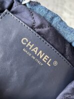 CC MINI 20 CROSSBODY BAG IN BLUE DENIM WITH CHAIN - Image 10