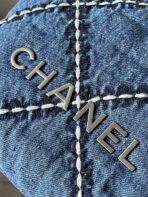 CC MINI 20 CROSSBODY BAG IN BLUE DENIM WITH CHAIN - Image 5