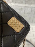 CC 16 CAMERA BAG IN BLACK CALFSKIN AND GOLD PLATED METAL - Image 9