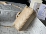 CC 16 CAMERA BAG IN DARK BEIGE CALFSKIN AND GOLD PLATED METAL - Image 9