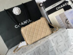 CC 16 CAMERA BAG IN DARK BEIGE CALFSKIN AND GOLD PLATED METAL - Image 4