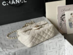 CC MINI 18 FLAP BAG IN WHITE LAMBSKIN - Image 5