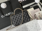 CC MINI 18 FLAP BAG IN BLACK LAMBSKIN - Image 4