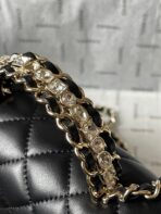 CC MINI 18 FLAP BAG IN BLACK LAMBSKIN - Image 8