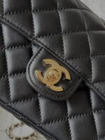 CC MINI 18 FLAP BAG IN BLACK LAMBSKIN - Image 5